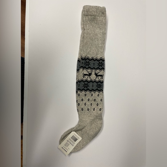 Yak wool blend thermal over the knee socks grey one size - Picture 3 of 6